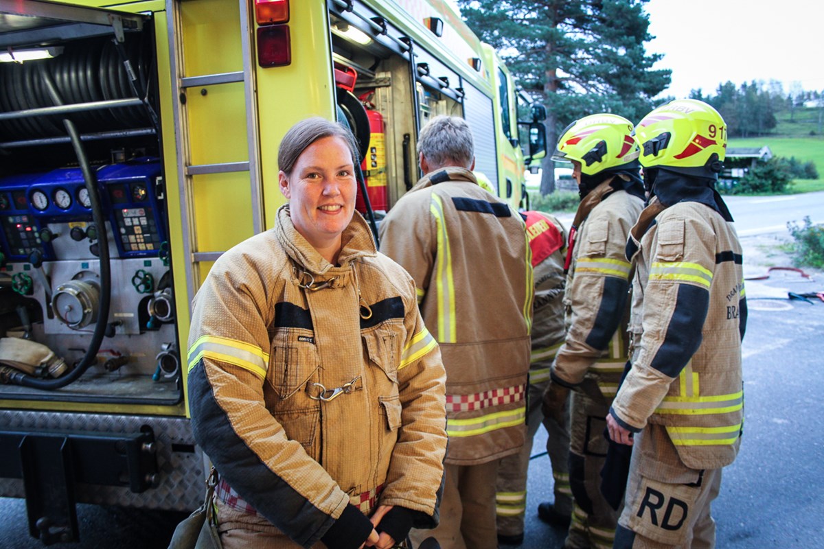 Ann Kristin Bergan forteller at brannvesenet har varierte oppdrag.