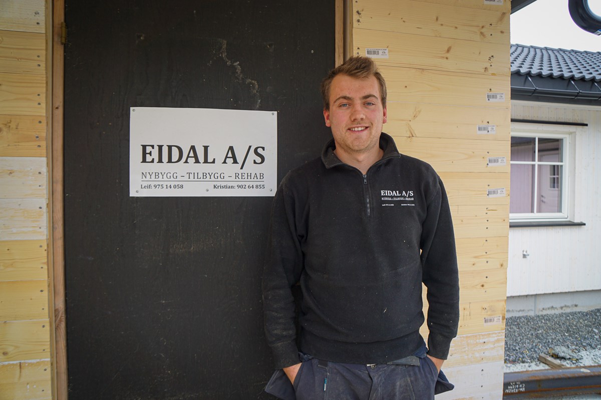 Byggfag var tingen for Kristian Eidal.