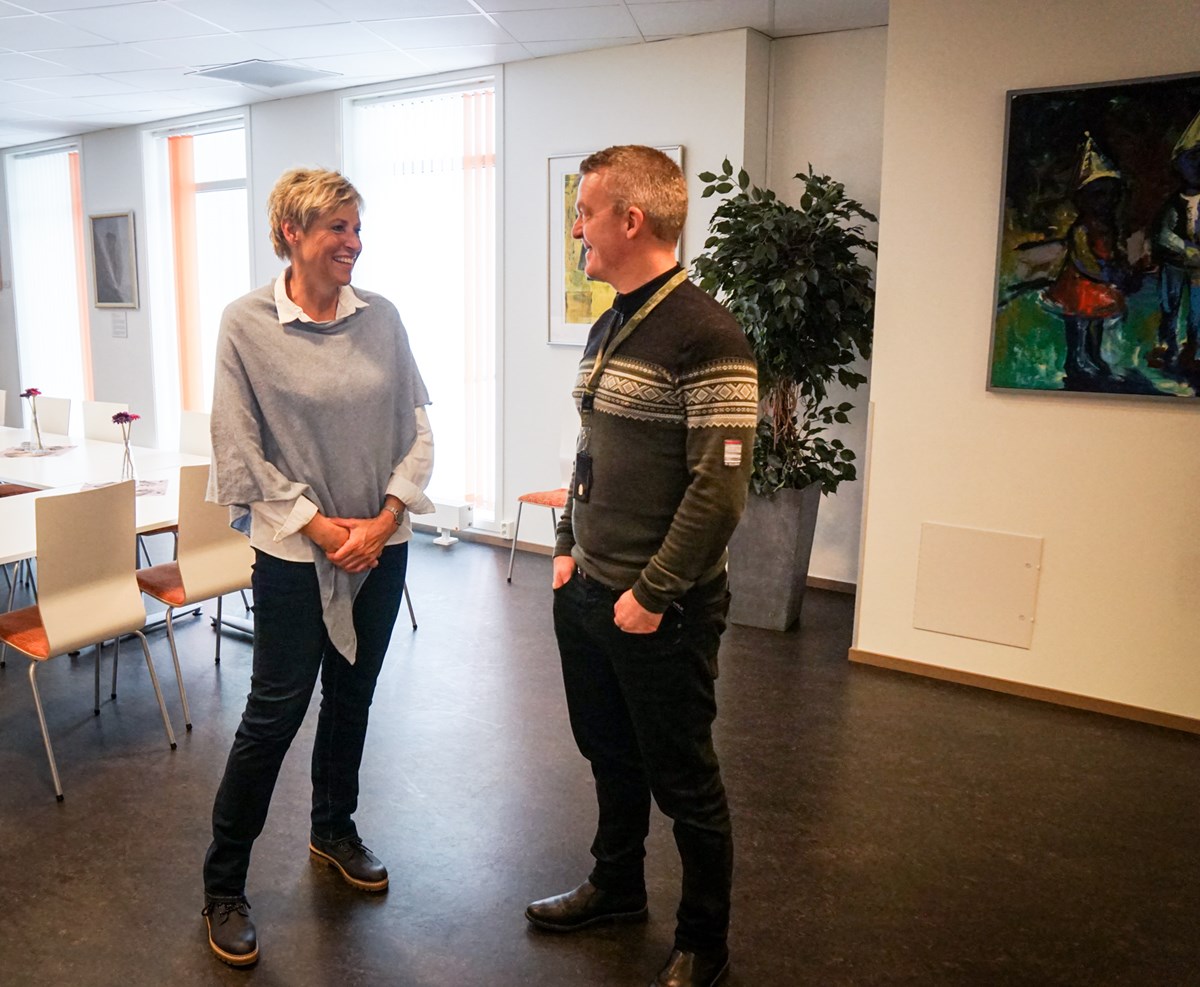Ordfører Tine Norman og kommunedirektør Jostein Harm er glade for å bli en del av Kongsbergregionen.