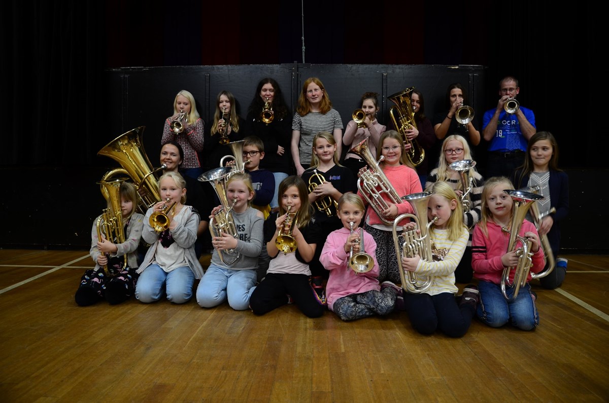 Sigdal skole- og ungdomskorps (bildet er tatt ved en tidligere anledning).