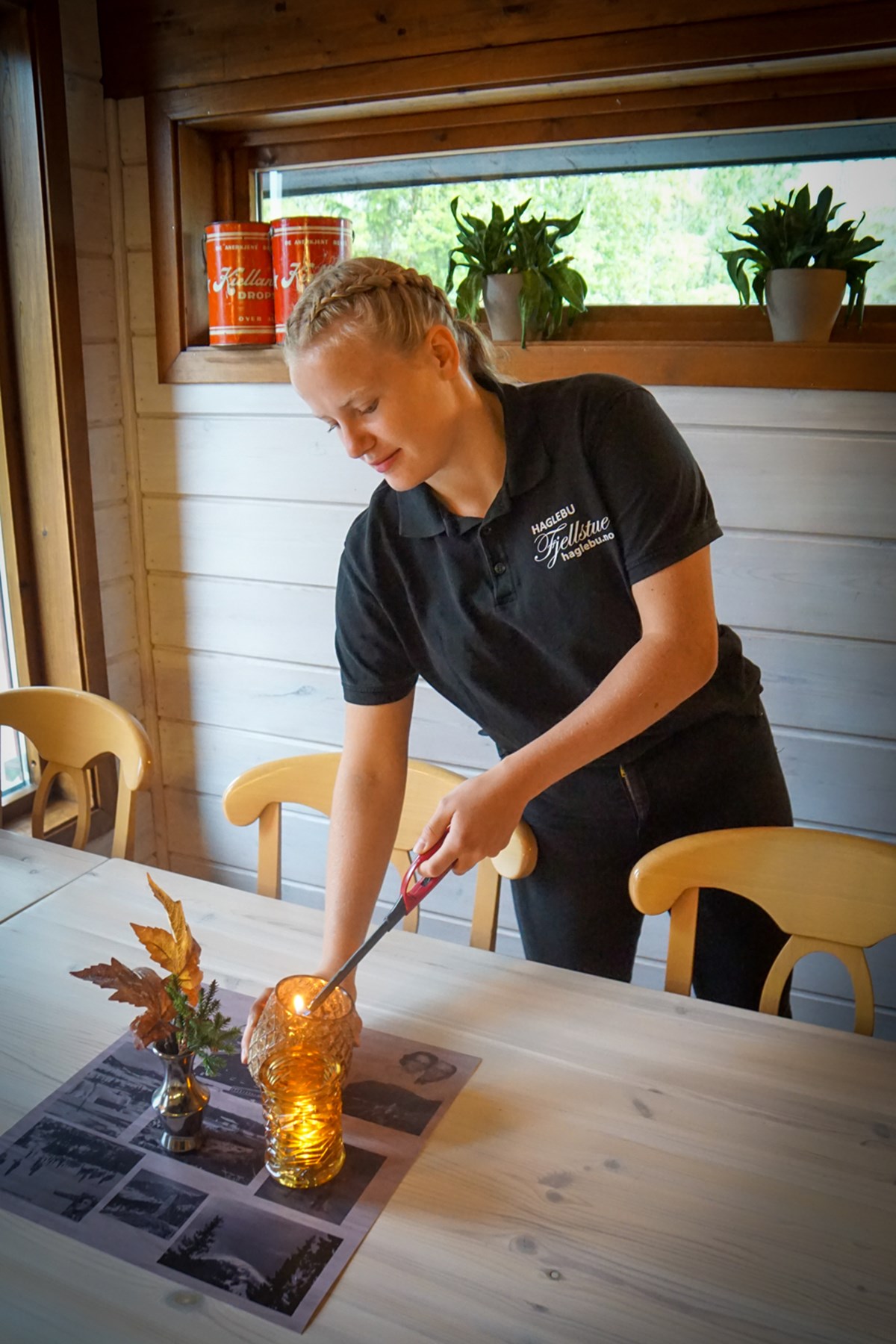 Koselig stemning hos Haglebu Fjellstue.